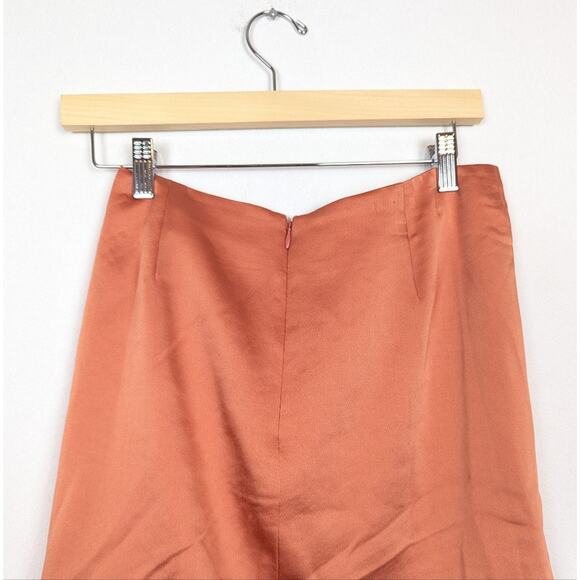 Jonathan Simkhai Orange Mae Classic Draped Mini Skirt Size 6 - Picture 5 of 7